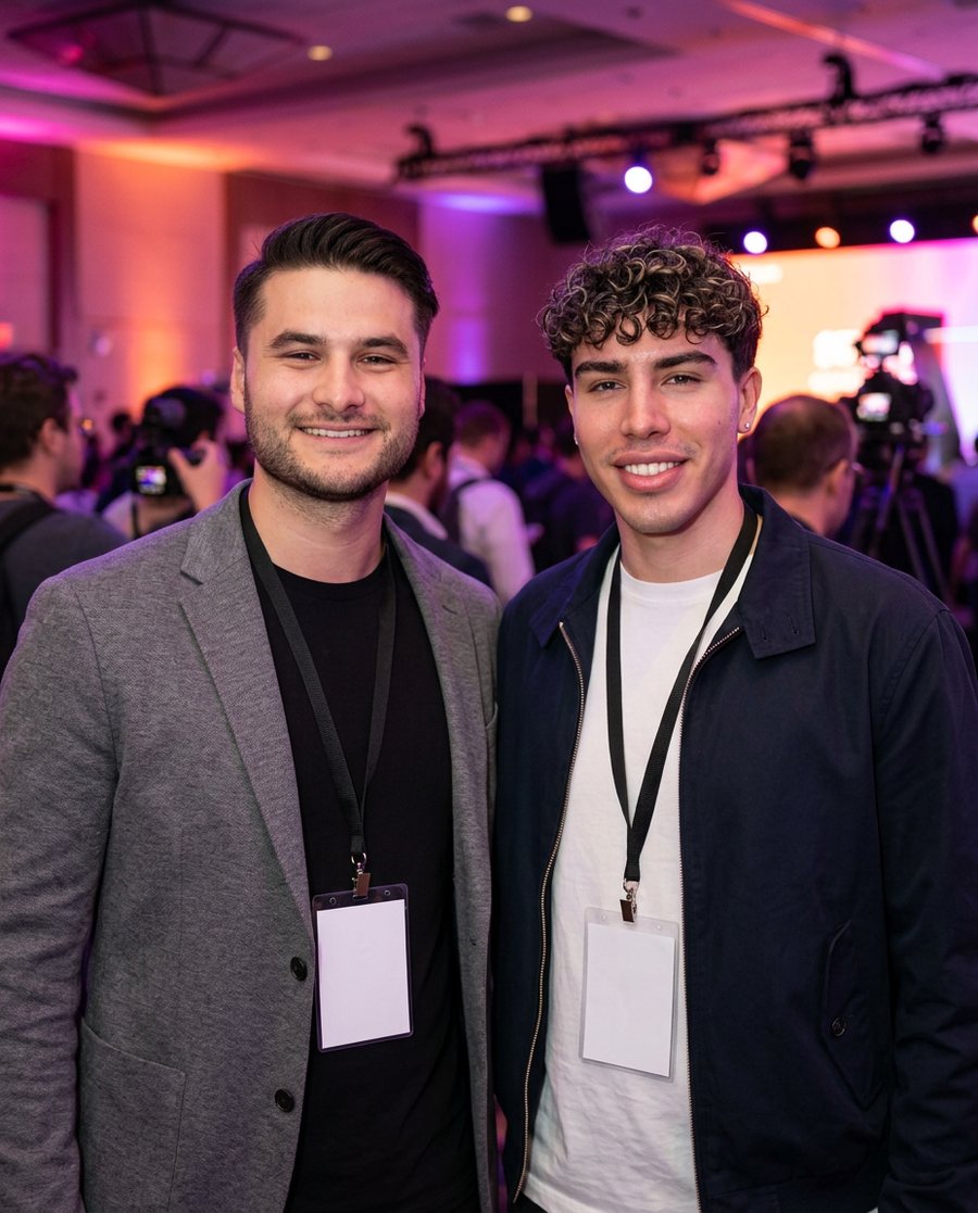 Sem and Carlo at a startup summit