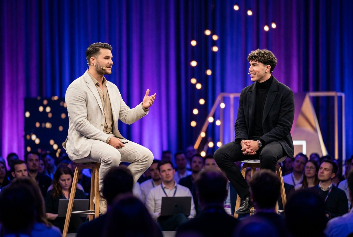 Sem and Carlo on a panel